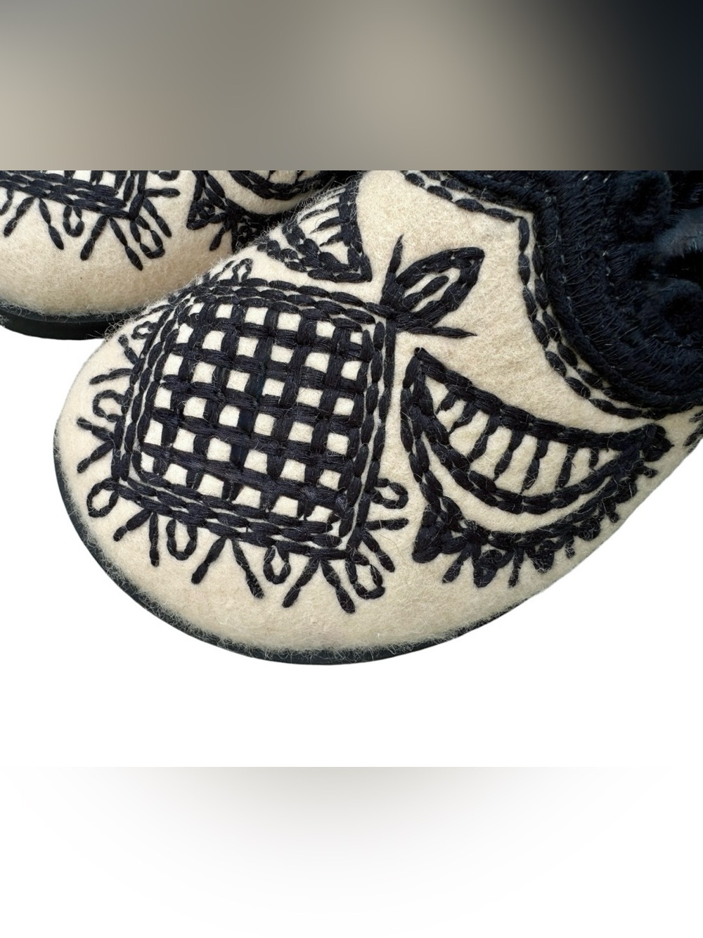 Free People Walden Embroidered Black & Cream Slip-On Clogs - 6 - Picture 4 of 7